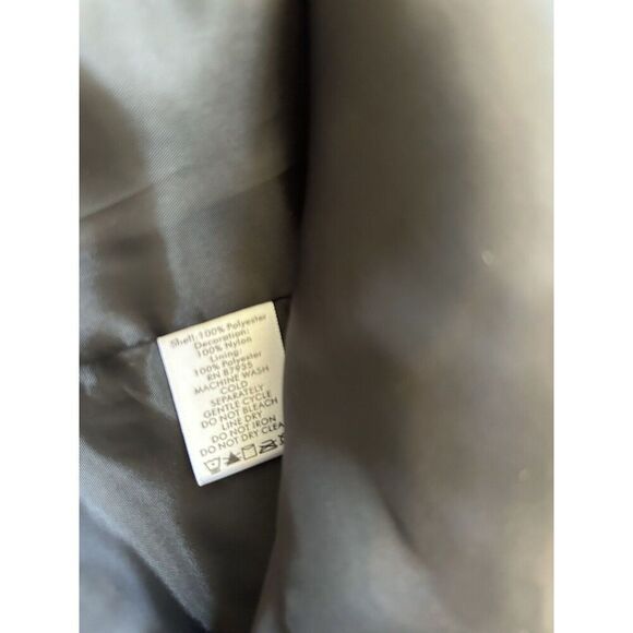 Susan Graver QVC VTG Blue taffeta Black Velvet evening light Coat Blazer XL NEW - Picture 7 of 8